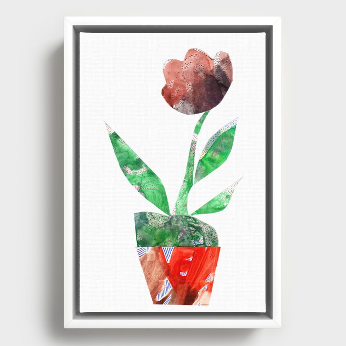 Flower pot Framed Canvas