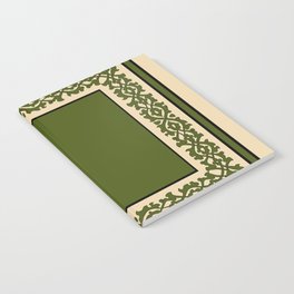 Oriental rug green and beige Notebook