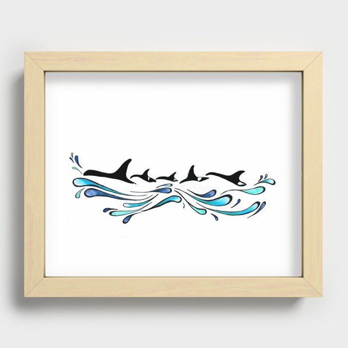 orca pod Recessed Framed Print