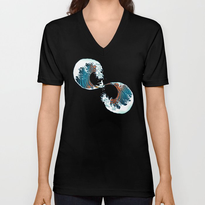 The Wave is forever V Neck T Shirt