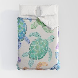 Sea Turtle - Colour Duvet Cover