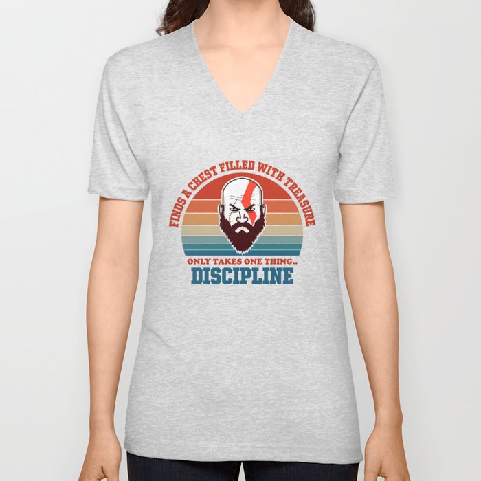 Kratos discipline art design  V Neck T Shirt
