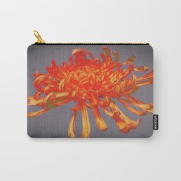 Grey Abstract of Golden-Orange Spider Mum Carry-All Pouch