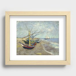 Van Gogh - Fishing boats on the beach, 1888 Recessed Framed Print