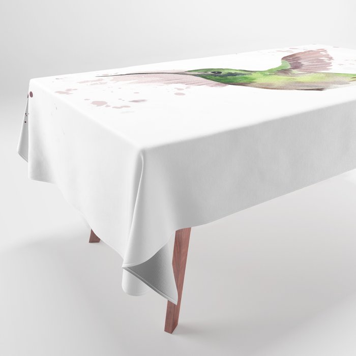 Hummingbird Watercolor 2 Tablecloth