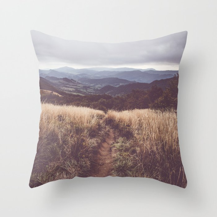 Bieszczady Mountains - Landscape and Nature Photography Throw Pillow