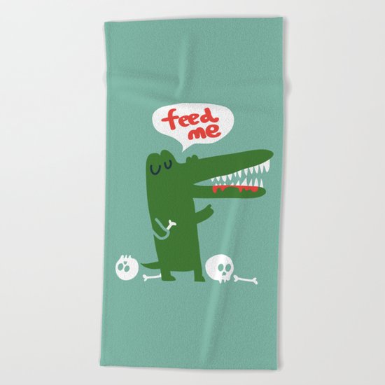 Hungry Hungry Alligator Beach Towel
