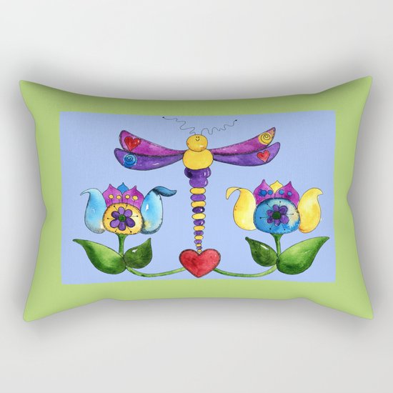 Dragonfly Love Rectangular Pillow