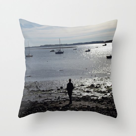 Walk on the Beach Throw Pillow