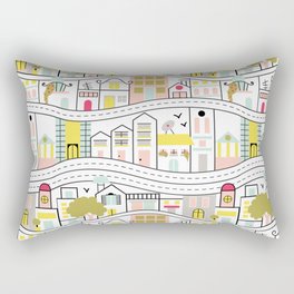 Cityscape Doodles Rectangular Pillow