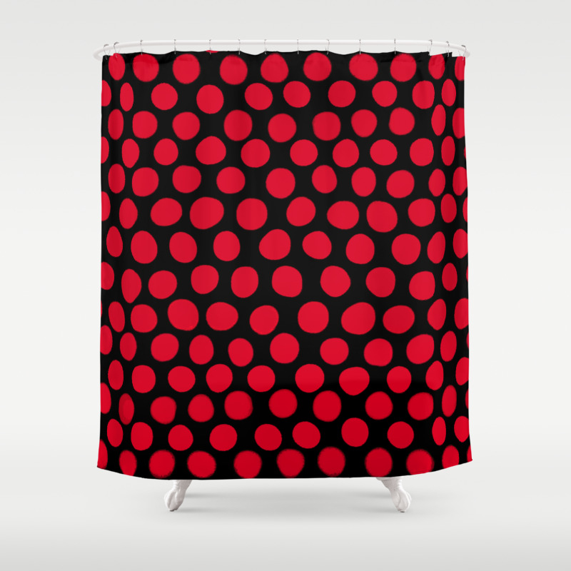 Red Apple Polka Dots Shower Curtain By Abstractcolor Society6