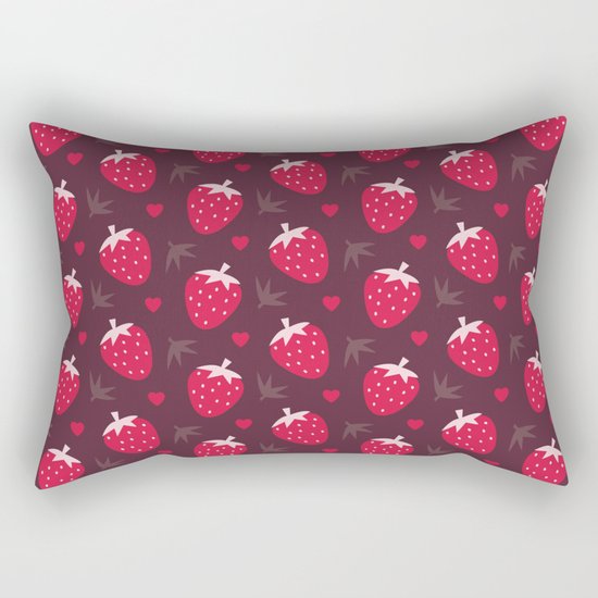 STRAWBERRIES AND CHOCOLATE Rectangular Pillow