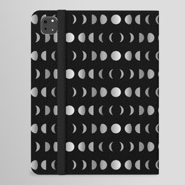 Celestial Moon phases in silver	 iPad Folio Case