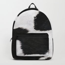 Black And White Farmhouse Cowhide Spots Backpack