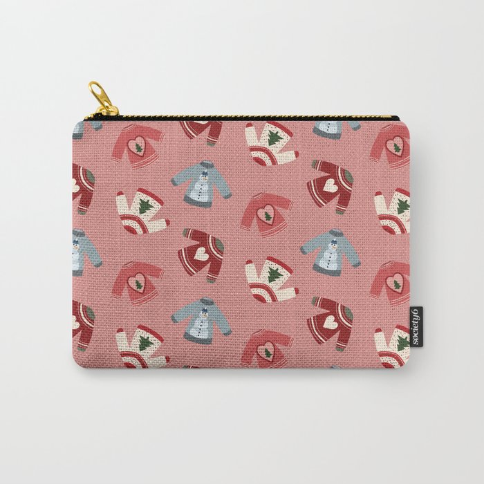 Pink Sweater Weather Carry-All Pouch
