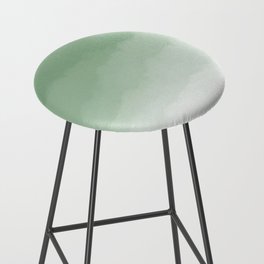 Pale Sage Green Watercolor Ombre (pale sage green/white) Bar Stool