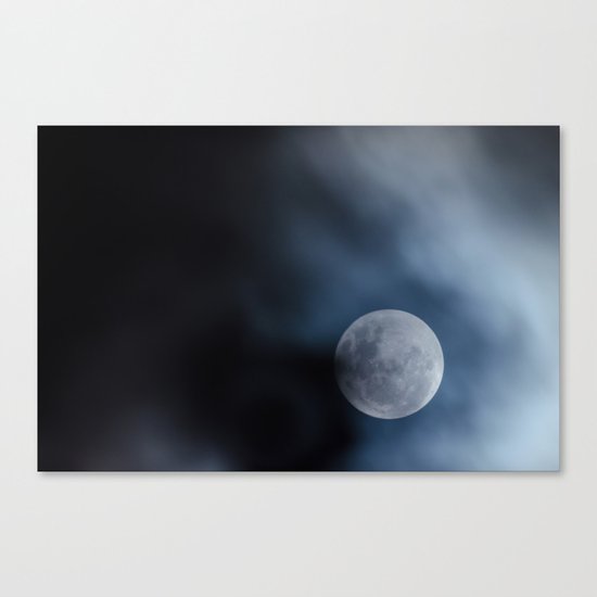 Moon blue 4 Canvas Print