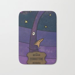 Ferrette from Quaoar (Ocarina) Bath Mat | Digital, Oil, Graphicdesign, Acrylic, Divirgilio, Musican, Planet, Purple, Colori, Riccardo 