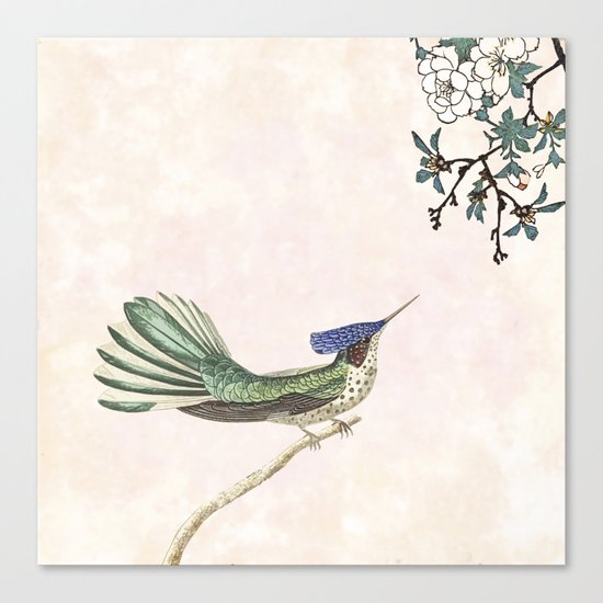 merry in the blossoming Canvas Print