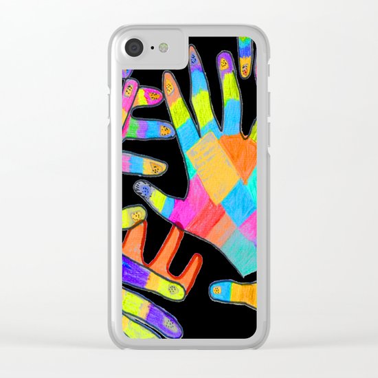 Hands of colors | Hands of light Clear iPhone Case