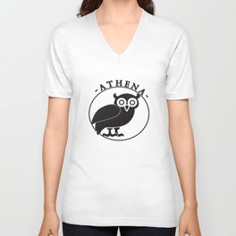 Athena logo V Neck T Shirt