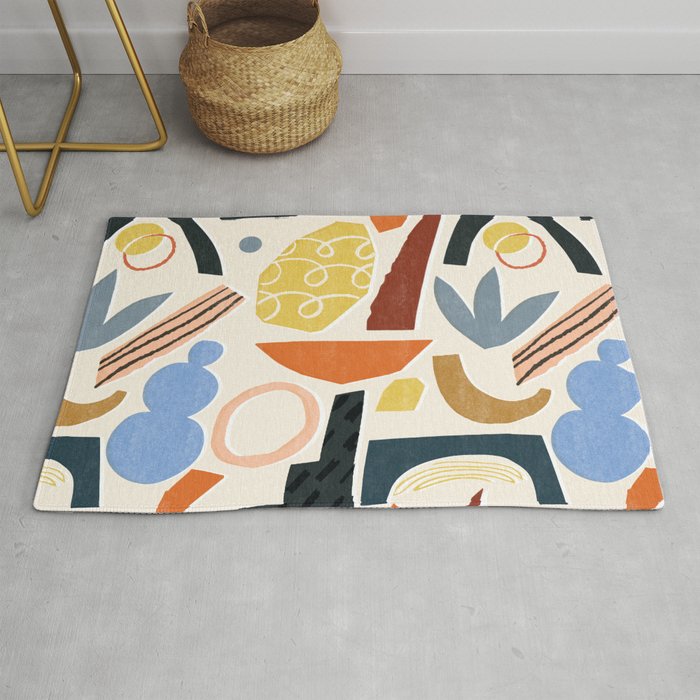 Abstract collage Rug