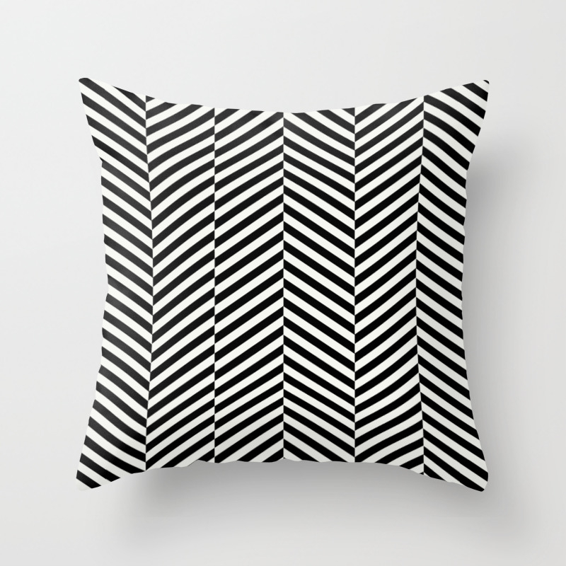Black And White Chevron Throw Pillow By Wandastar Society6