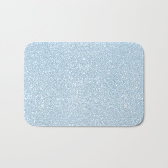 Pastel Blue Glitter Bath Mat