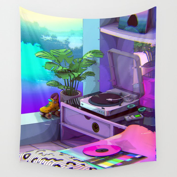 Vaporwave Aesthetic Wall Tapestry