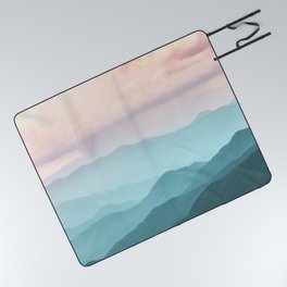 Smoky Mountain National Park Sunset Layers II - Nature Photography Picnic Blanket