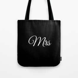 Mrs (Black) Tote Bag