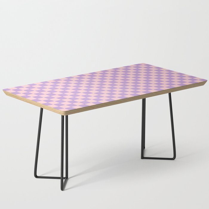 Checker Pattern 344 Pink and Lilac Coffee Table
