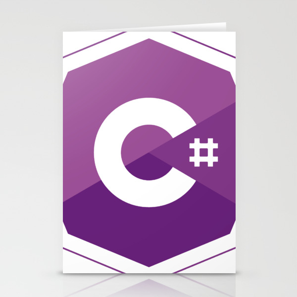 C Logo For Csharp Developers Visual Studio Stationery Cards By Devstudios Society6