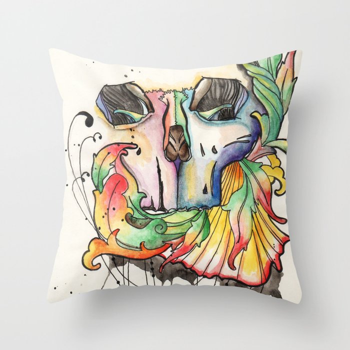 colorskull Throw Pillow