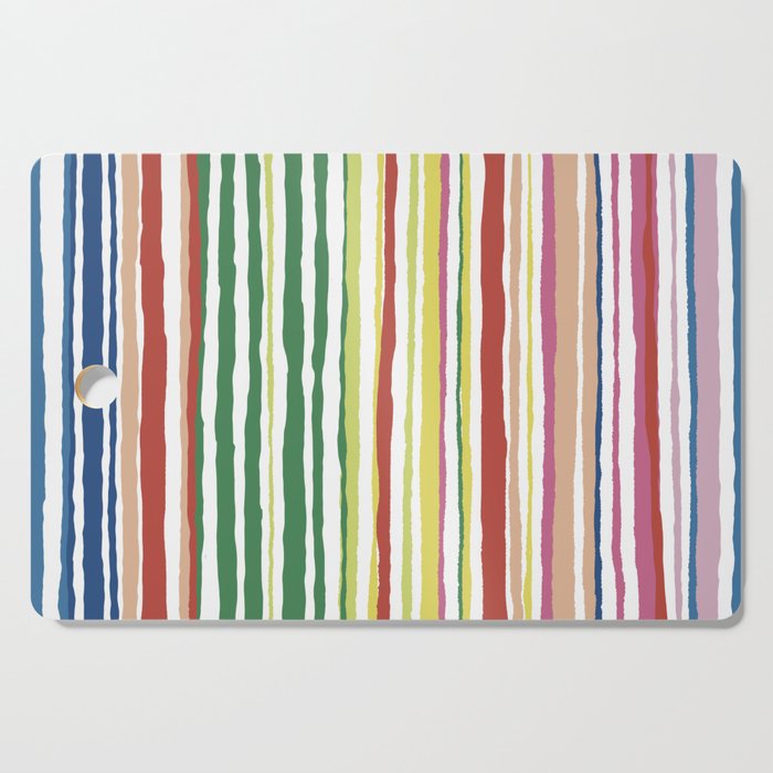 Organic vertical lines and stripes pattern. Doodle digital illustration background. Cutting Board