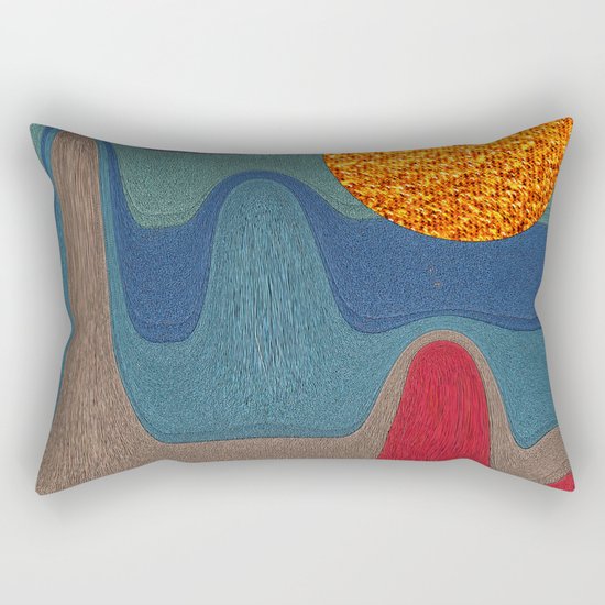 LANDSCAPE WITH SHINING SUN Rectangular Pillow