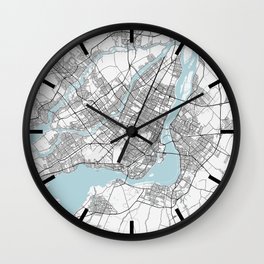 Montreal City Map of Canada - Circle Wall Clock