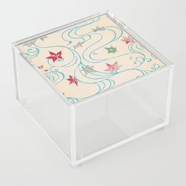 Maple Leaves Vintage Japanese Pattern Acrylic Box