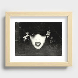 Black&White Grunge Woman  Recessed Framed Print