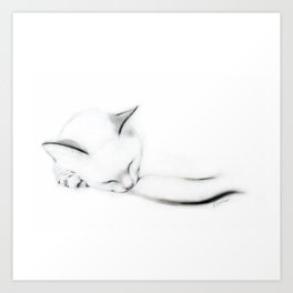 Dreaming Cat Art Print