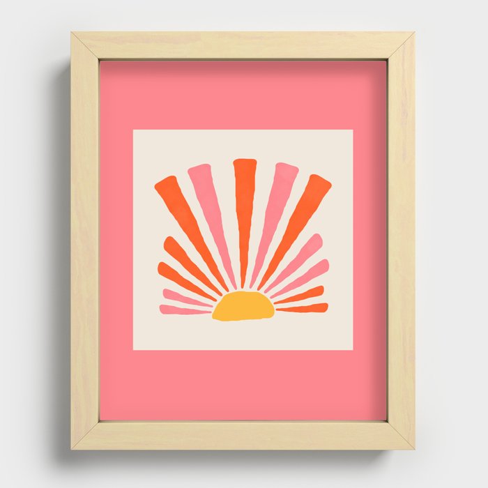 Society6 iPhone4/4S,5用 Summer Love by MN Art Funky cute retro style sun | orange pink yellow | Art Print