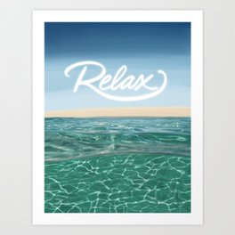 underwater relaxation Art Print