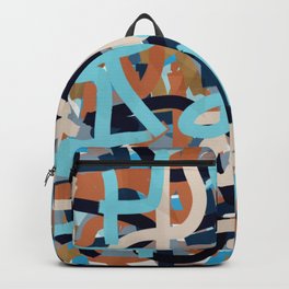 layered paint lines art Backpack