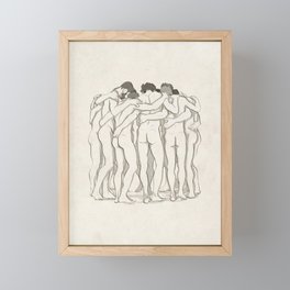 male group drawing Framed Mini Art Print