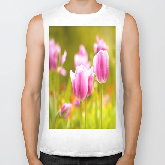 Joy Of Spring Flowers Biker Tank