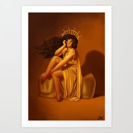 the golden goddess Art Print