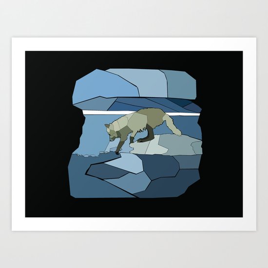 Artic Wolf Art Print