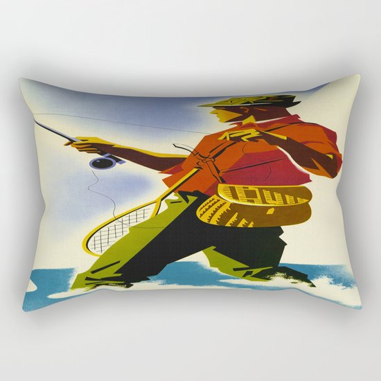 Colorado Fly Fishing Travel Rectangular Pillow