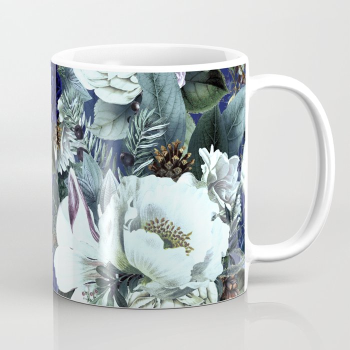 Vintage & Shabby Chic - Blue Winter Roses Coffee Mug