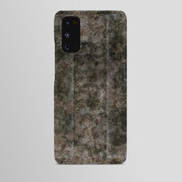 Dark brown rusted metal panel Android Case